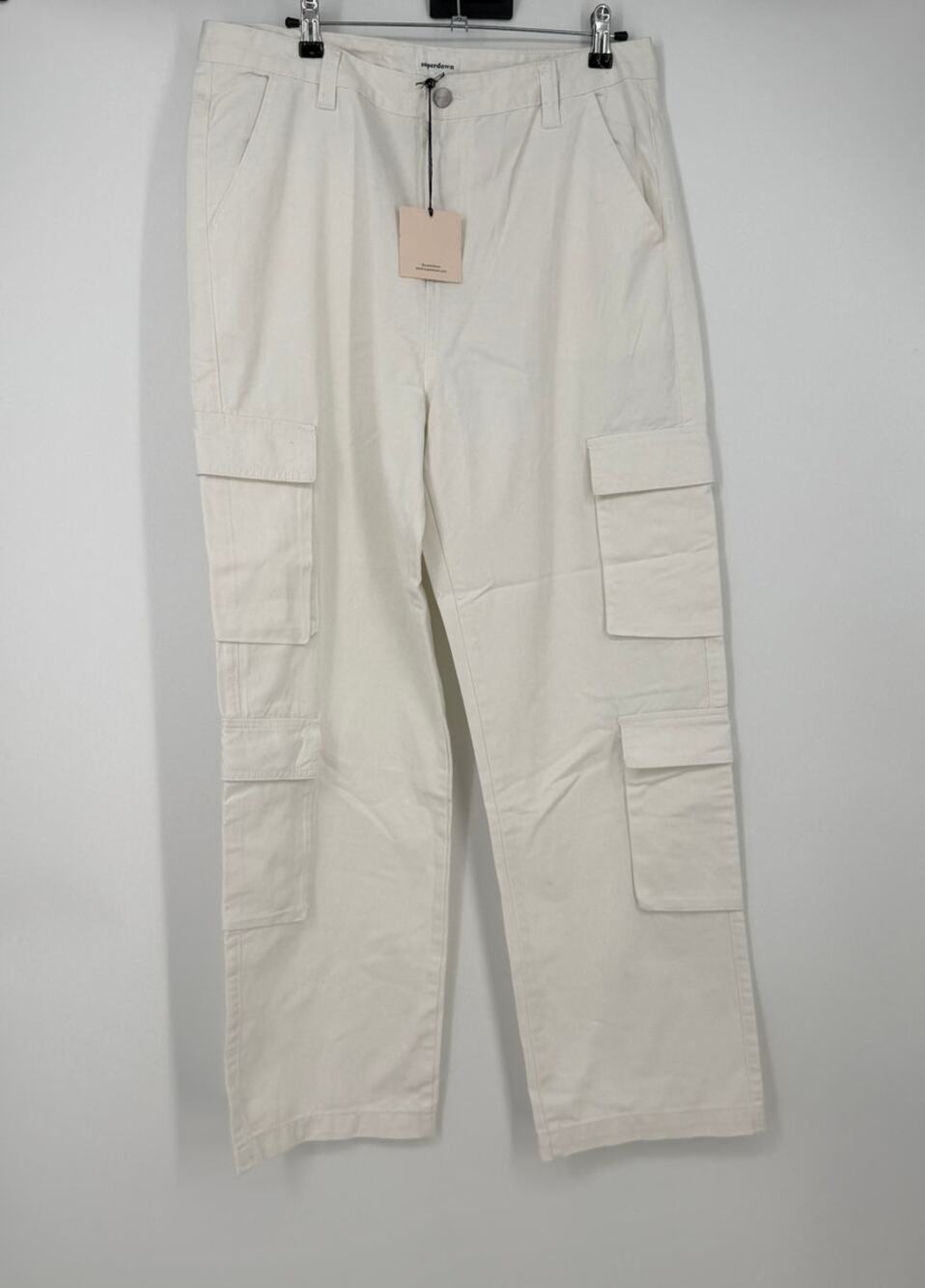 Superdown White Cargo Pocket Pant Womens Size Large